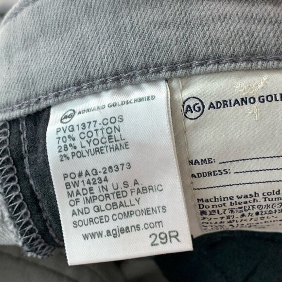 AG The Stevie Slim Straight Ankle Grey Jeans - Picture 9 of 12